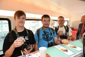 Die ÖBB-Facebook Fans im Zug anlässlich der railjet cd Präsentation. Foto: ÖBB 