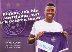 Violette Grüße aus München sandte kein Geringerer als Neo-Sportler des Jahres David Alaba. Bilder sagen mehr als Worte. Foto: FAK 