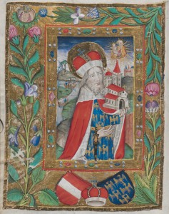  Heiliger Leopold: Gebetbuch für Kaiser Friedrich III. (1415-1493) Handschrift Wien, um 1470/90. Bild: ÖNB 