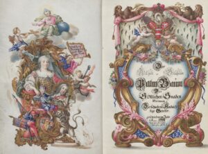 Gebetbuch Maria Theresia gewidmet, Handschrift koloriert, 1744. Foto: Österreichische Nationalbibliothek