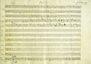 Requiem, Wolfgang Amadeus Mozart, 1791. Foto: Österreichische Nationalbibliothek 