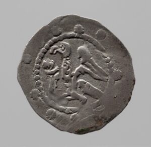Pfennig (Vorderseite), Leopold V. (1177-1194). Foto: KHM-Museumsverband